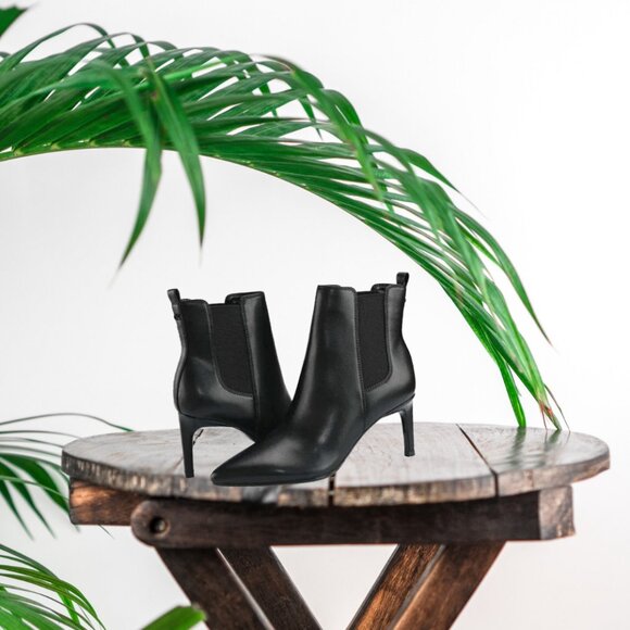 Calvin Klein Shoes - Calvin Klein Samara Black Stiletto Heel Pull On Bootie, Size 6.5